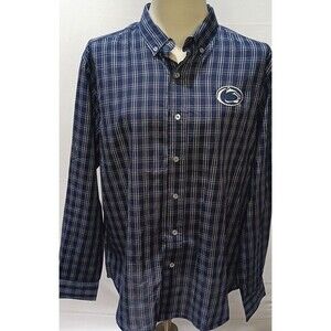 Penn State Nittany Lions Button Down Long Sleeve Shirt Mens Lrg Embroidered NWT